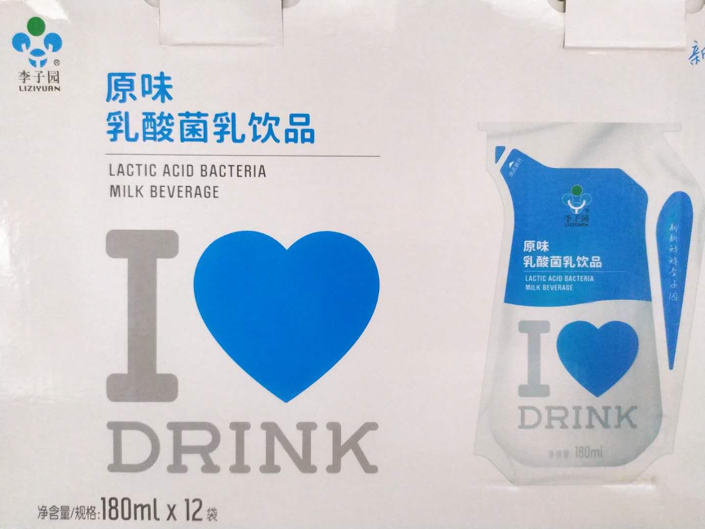 李子园原味乳酸菌180ml*12