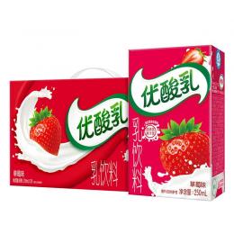 伊利草莓味优酸乳24瓶